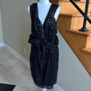 XPLUSWEAR Dress Size 5XL Black/Black Sequins New With Tags